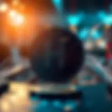 Conceptual visual of blockchain technology in cybersecurity