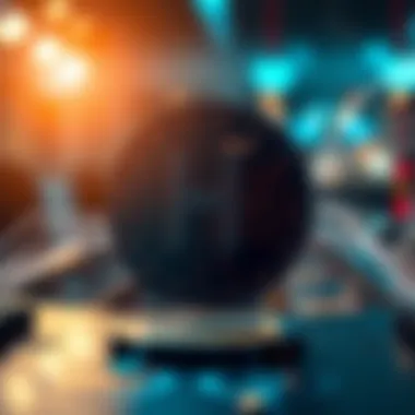 Conceptual visual of blockchain technology in cybersecurity