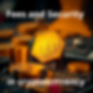 Fees and Security in Cryptocurrency Infographic on fees and security in cryptocurrency transactions