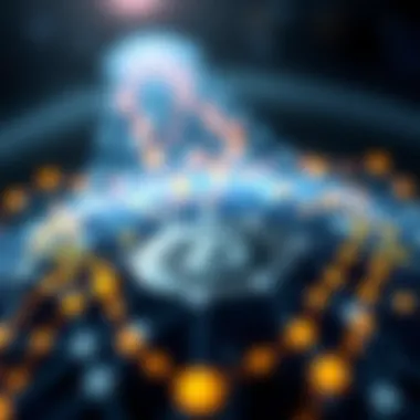 Blockchain network visualization highlighting NFT minting