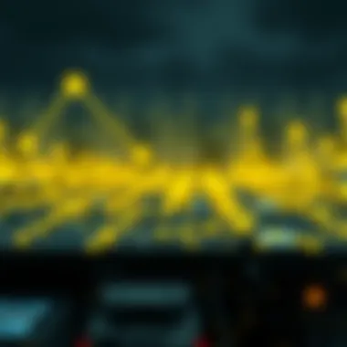 Visual representation of blockchain technology