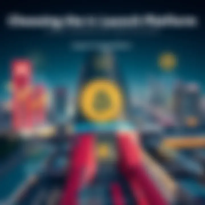 Infographic of various token launch platforms