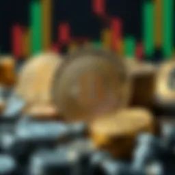 A visual representation of diverse cryptocurrency tokens