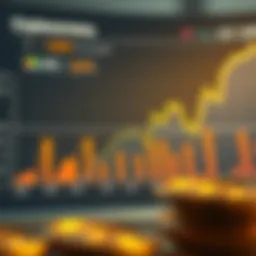 Chart displaying cryptocurrency trends