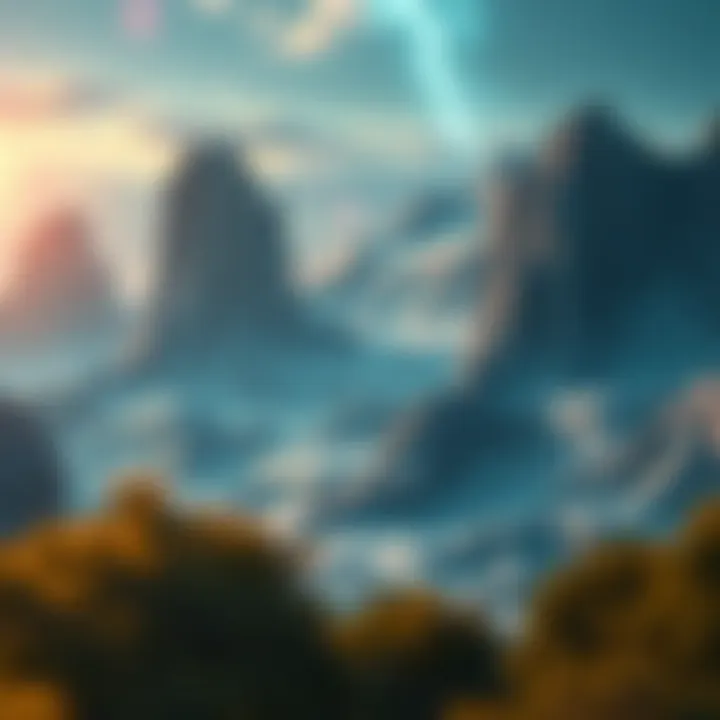 Exploring the Metaverse A digital landscape illustrating the metaverse concept