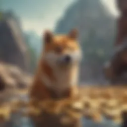 Conceptual illustration of Shiba Coin mining
