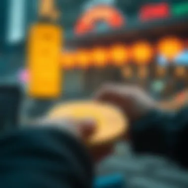 Visual representation of digital currency transaction