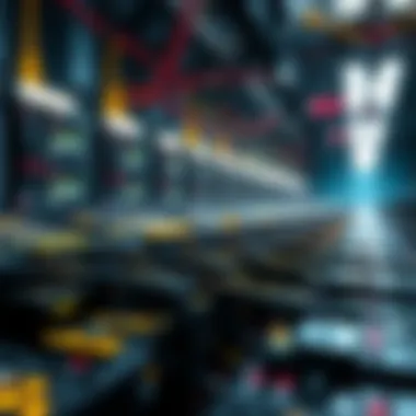 Future of Cloud-Based Mining in Cryptocurrency A futuristic depiction of cloud-based mining strategies impacting the cryptocurrency market