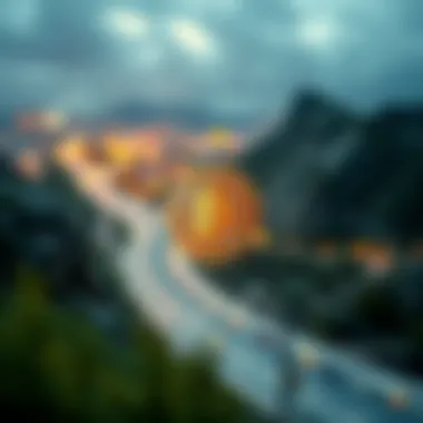 Visual representation of cryptocurrency risks and regulations