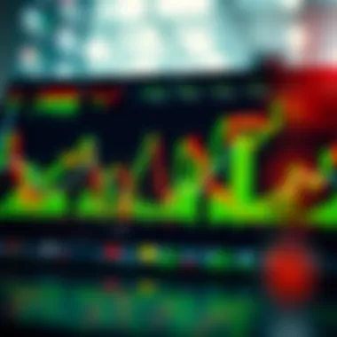 A digital representation of stock market trends