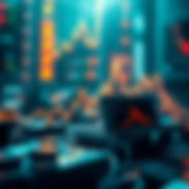 An abstract depiction of technological advancements in trading