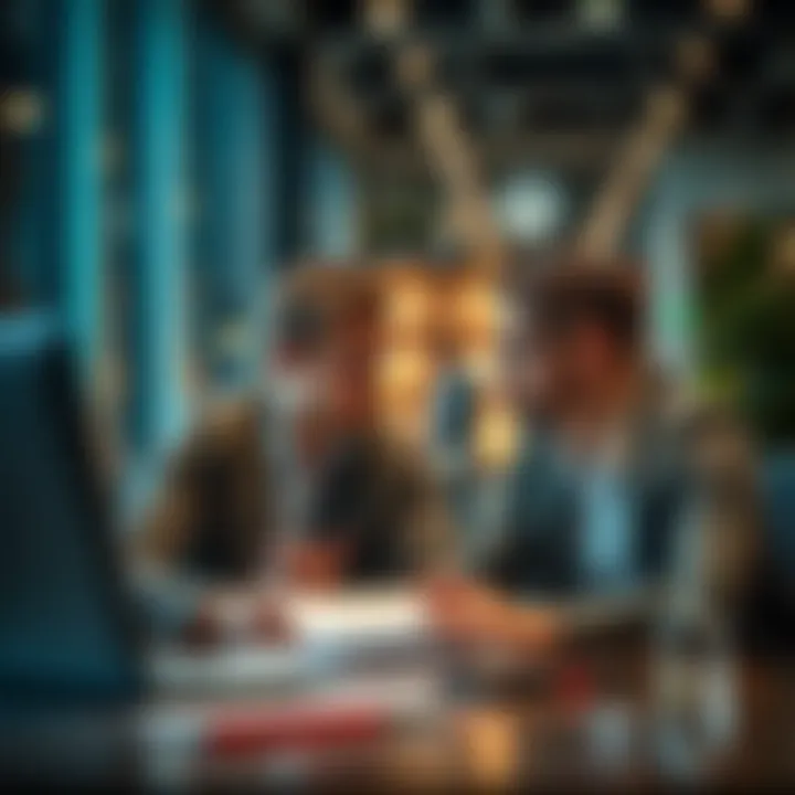 Two professionals engaging in a negotiation