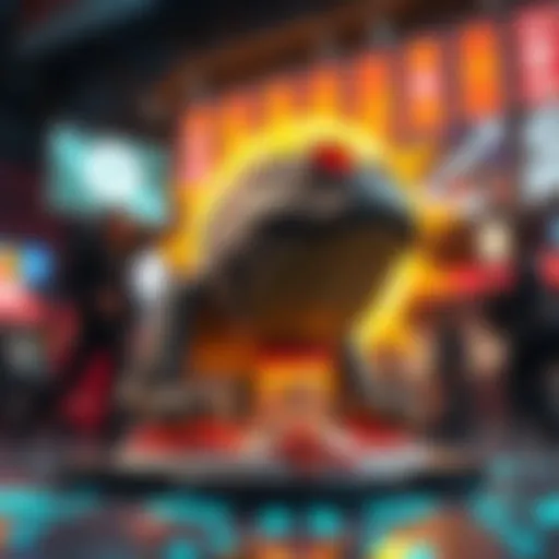 An artistic representation of a digital artwork showcasing the uniqueness of NFTs