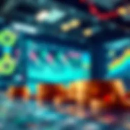 Conceptual illustration of digital assets and NFTs