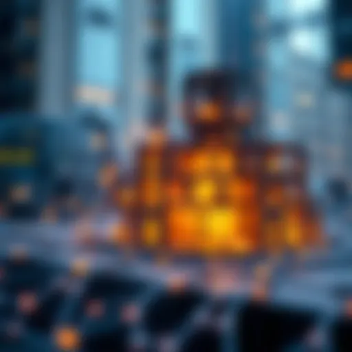 Visual representation of blockchain technology architecture