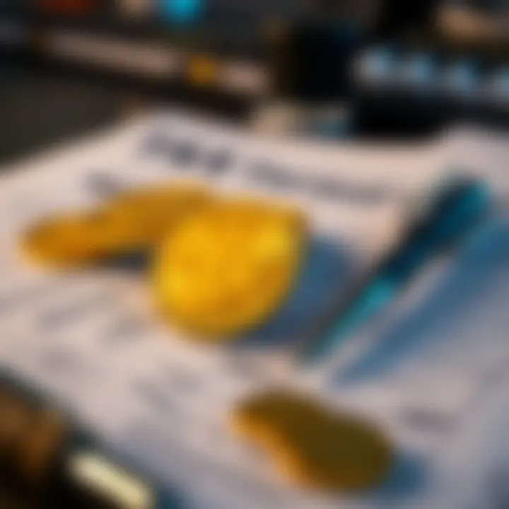 Cryptocurrency Reporting Requirements Visual representation of tax forms and documents related to cryptocurrency reporting