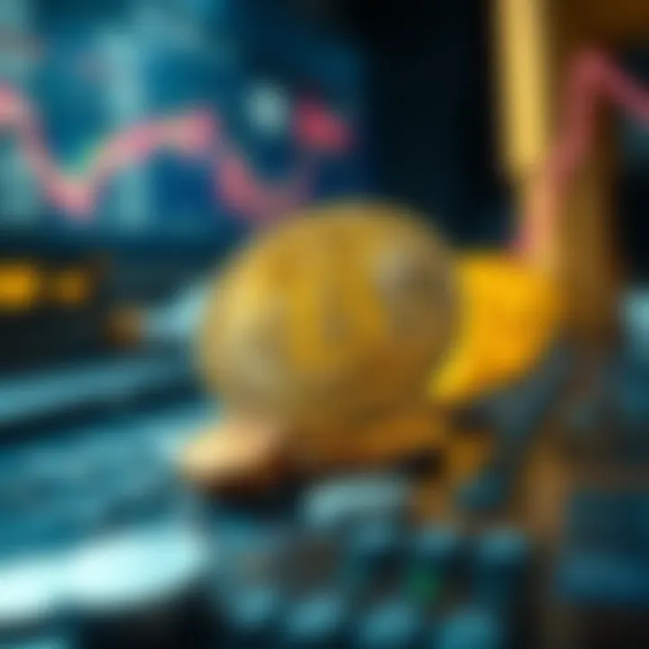 Abstract representation of cryptocurrency trends and innovations