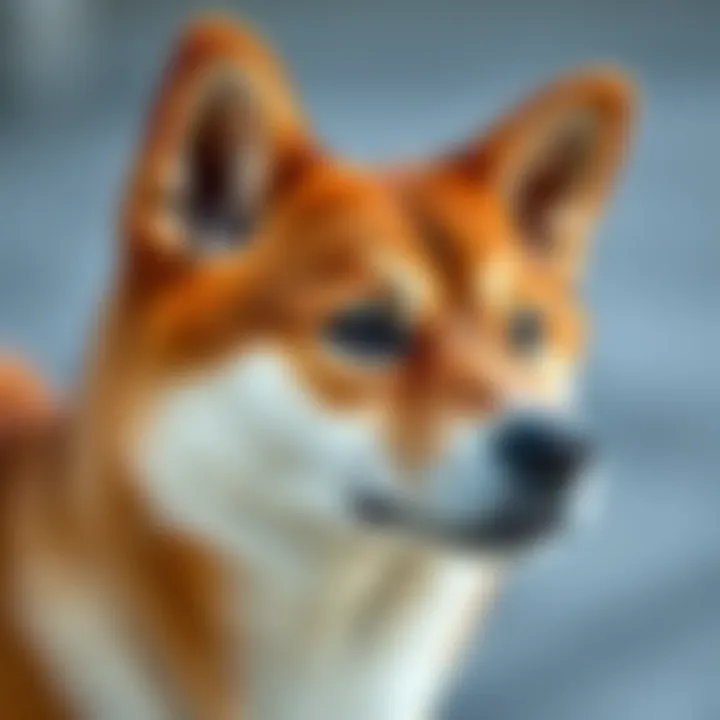 A close-up of a Shiba Inu showcasing its unique features and expressive eyes