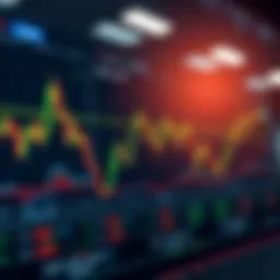 Cryptocurrency trading interface with charts