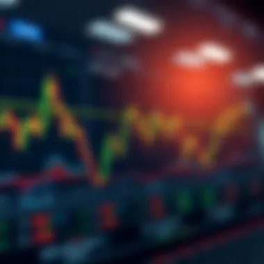 Cryptocurrency trading interface with charts