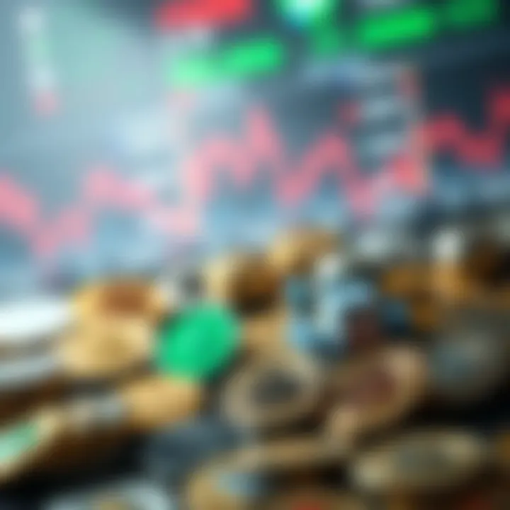 Diverse cryptocurrency options displayed