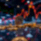 Visual representation of cryptocurrency market volatility