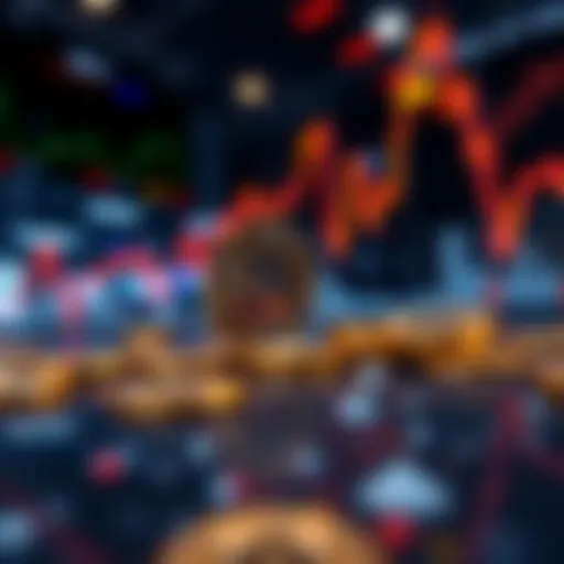 Visual representation of cryptocurrency market volatility