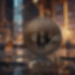 A digital representation of ERG Coin's blockchain technology