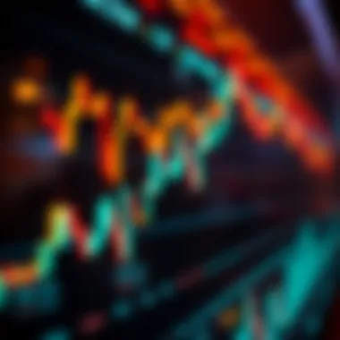 Cryptocurrency price chart showing fluctuations