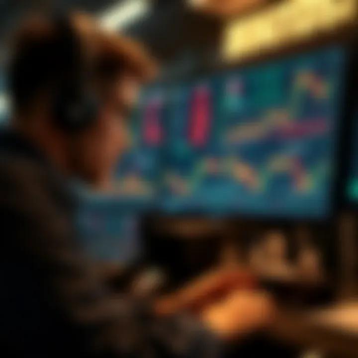 Trader analyzing market data on screens