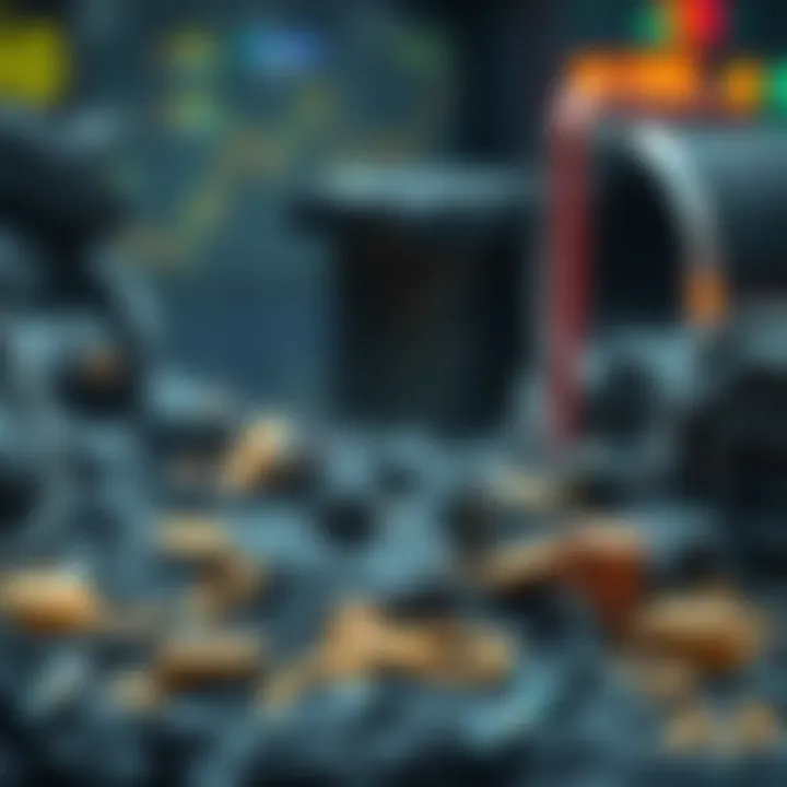 Visual representation of risks associated with liquidity mining