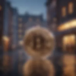 Visual representation of blockchain technology in real estate