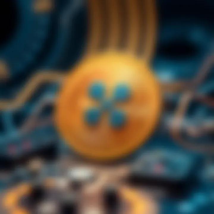 Visual representation of cryptocurrency technology