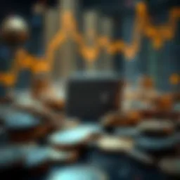 Conceptual illustration of digital wallets in cryptocurrency