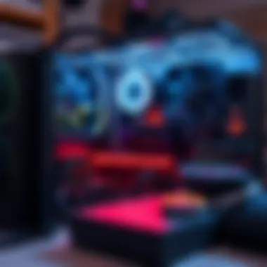 Modern Crypto Mining Rig Setup A modern crypto mining rig setup with sleek design.